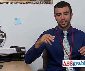 Executive gets slammed by coworker while BLINDFOLDED