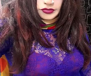 NRI Punjabi Milf in See through suit showing big tits