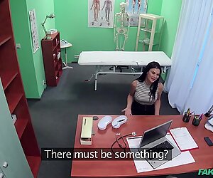 Mature brunette Jasmine Jae with big fake boobs fucked by her doctor