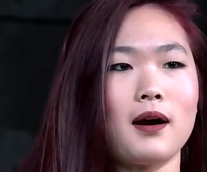 Redhead Asian Sub With Mouth Gag Dominated