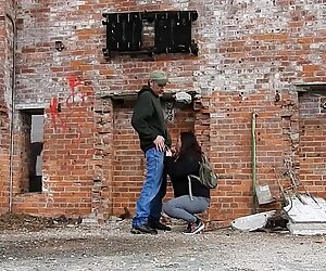 Blowjob At The Abandoned Train Station