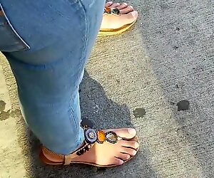Candid indian girl feet need pedi 3