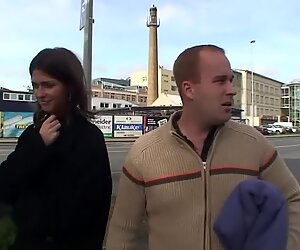 Outdoor fucking in the Czech streets with brunette Nikola Jiraskova