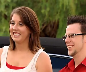young couple in the red room have their first orgy experience