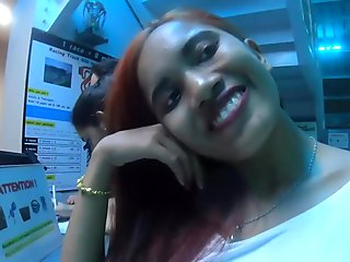Go karting with big ass Thai teen amateur girlfriend and horny sex after