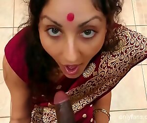 Pov Desi Bhabhi In Saree Gives Horny Lonely Devar A Blowjob - Hindi Bollywood Porn Story - Candy Samira