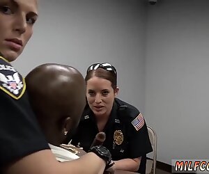 Hardcore police gang bang and interracial dp Milf Cops
