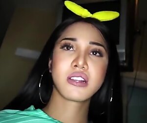 Sexy busty Asian shemale got anal fucked with a toy